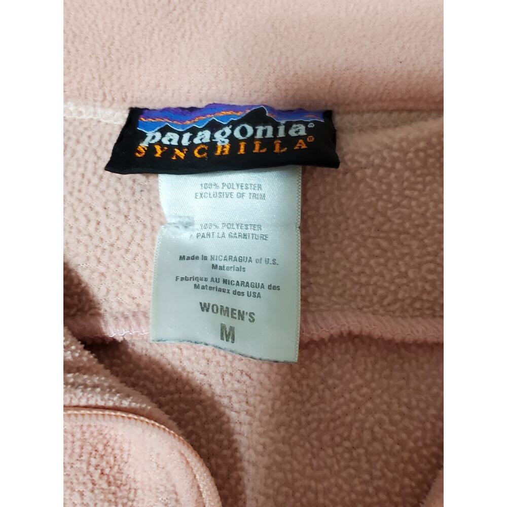 Patagonia Synchilla Women’s M Peach 1/4 Zip Fleece Pullover Lightweight - Picture 2 of 10